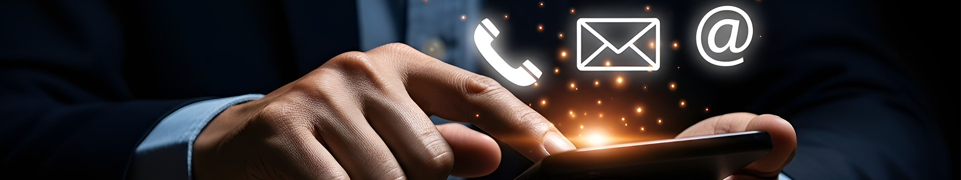 contact form illustration with envelope and chat bubbles